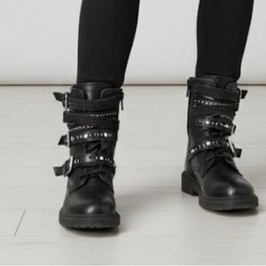 Zara Black Studded Ankle Boots